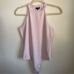 Express Halter Neck Bodysuit Light Pink Size: Large